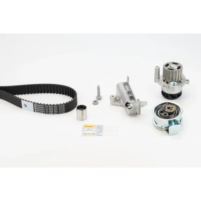 Abbildung von CONTITECH CT1028WP10 Wasserpumpe + Zahnriemensatz mit Spanndämpfer, Spannrolle 120 VOLKSWAGEN: Polo IV Hatchback, III Lupo / 3L