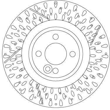 Abbildung von TRW DF6930S Bremsscheibe 316 22 4 geschlitzt/gelocht lackiert hochgekohlt MINI: Hatchback, Convertible, Clubman