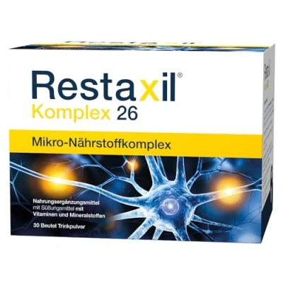 Abbildung von Restaxil® Komplex 26 Spezieller Nährstoffkomplex mit wichtigen Vitaminen und Mikro Nährstoffen 30 Beutel Qualitätsprodukt