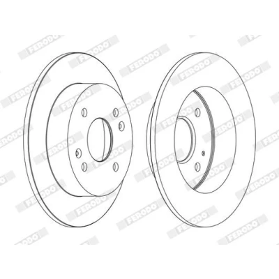 Abbildung von FERODO PREMIER Coat+ disc DDF1488C Bremsscheibe 260 10 4 voll beschichtet mit Schrauben HONDA: Accord 6 Limousine
