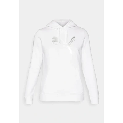 Abbildung von PUMA Unisex ESS Metallic Hoodie FL Kapuzenpullis, White Silver,