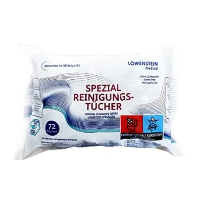 Abbildung von Spezial Reinigungstücher ohne Duftstoffe, CPAP Reinigung, für Maske und Zubehör geeignet, ideal auch unterwegs oder im Haushalt, Löwenstein medical, 72 Tücher (3)