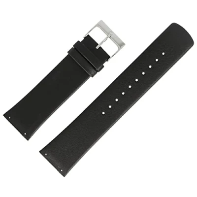 Abbildung von Skagen Uhrenarmband 22mm Leder Schwarz verschraubter Anstoß SKW6104