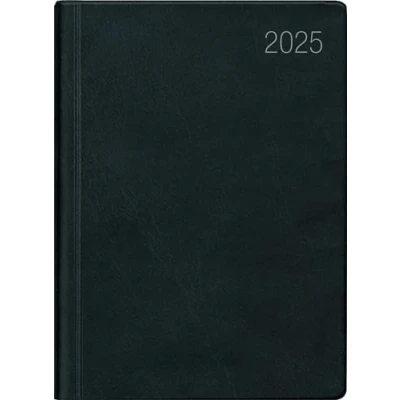 Abbildung von Zettler Taschenkalender 2025 schwarz, 10,2x14,2cm, Taschenplaner mit 192 Seiten im flexiblem Kunststoffeinband, 1 Woche auf 2 Seiten, Tages und Wochenzählung internationales Kalendarium