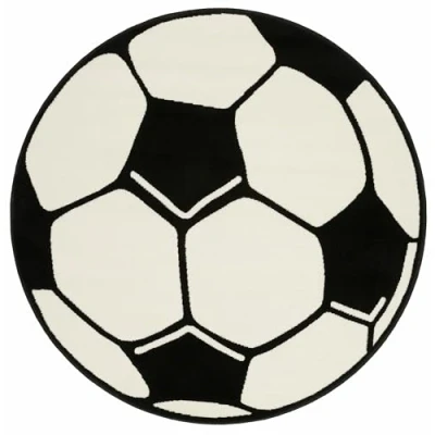 Abbildung von HANSE Home Kinderteppich »Fußball«, rund, 10 mm Höhe, Kinder Teppich, Rutschfest, Kurzflor, Fussball, Kinderzimmer, Spiel