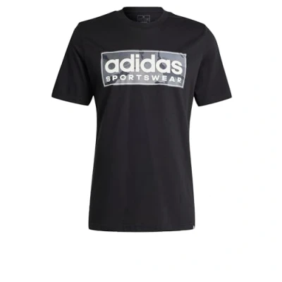 Abbildung von adidas Herren Camo Linear Graphic Tee T Shirt, Black/Grey, S