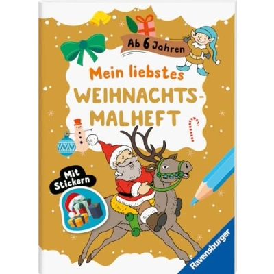 Abbildung von Mein liebstes Weihnachtsmalheft mit Stickern ab 6