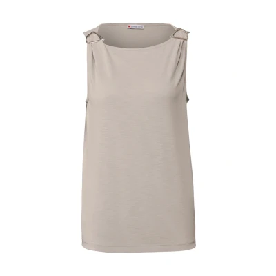 Abbildung von STREET ONE Damen 3227206 Silk Look Top, Morning beige, 42