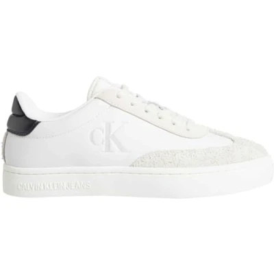 Abbildung von Calvin Klein Jeans Classic Cupsole MIX Sneaker low, Damen, Größe: 40, Bright white/black Schuhe