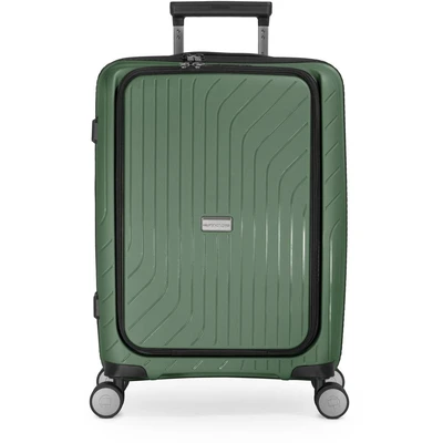 Abbildung von HAUPTSTADTKOFFER TXL Handgepäck mit Laptopfach Hartschalen Trolley, Business Trolly, Roll Reisekoffer 4 Doppel Rollen, 55 cm, 42 L, Titan