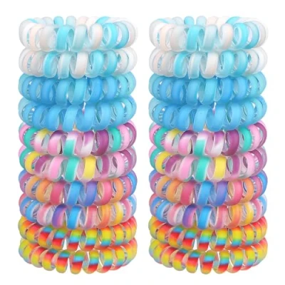 Abbildung von JessLab Kleine Spiral Haargummis, Elastische Spiralhaargummis für Frauen, 20er Pack, Langlebige und Wasserfeste Haar Accessoires, Perfekt Alle Haartypen, Schonende Mischfarben 1