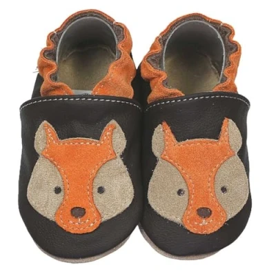 Abbildung von HOBEA Germany Krabbelschuhe für Jungs und Mädchen in verschiedenen Designs (18/19 EU, Fuchs, Numeric_18)