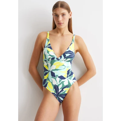 Abbildung von Marc O&#039;Polo Multi Floral Badeanzug, Damen, Größe: XS, Green