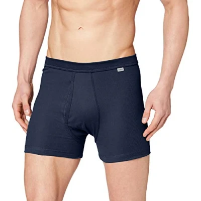 Abbildung von HUBER Herren Pant kurzes Bein mit Eingriff Hipster, Blau (Marine 0386), Large (Herstellergröße: L)