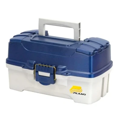 Abbildung von Plano Two Tray Tackle Box Blue Angelkoffer