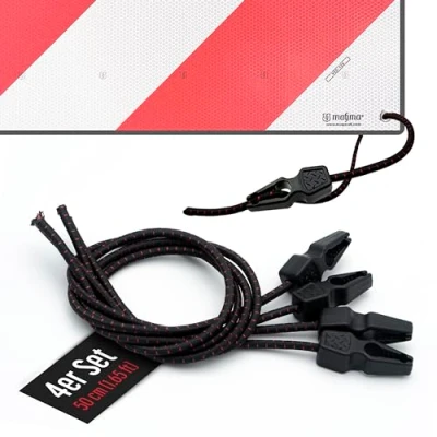 Abbildung von Magma Pack 4 elastische Spanngurte 50cm Gepäckspanner für Warntafel Italien und Spanien Befestigung Schildern, Fahrrädern, Motorrädern, Leinwände Schild Fahrrad Fahrradträger Länge