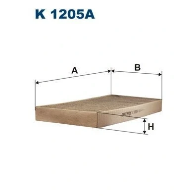 Abbildung von FILTRON K 1205A Innenraumfilter Aktivkohlefilter 358 179 35 MERCEDES BENZ: SLK