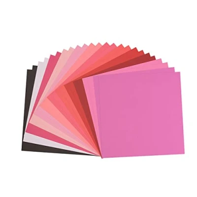 Abbildung von Florence Cardstock Papier, Farbenmix Valentin, 216 Gramm/m², Quadratisch, 30,5 x cm, 24 Stück, Textur, für Scrapbooking, Kartenherstellung, Stanzen und andere Papierbasteleien