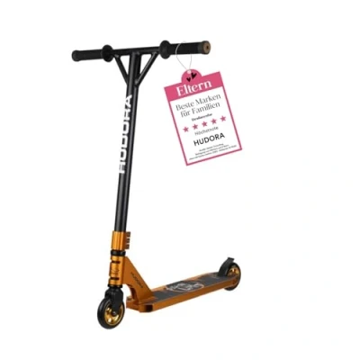 Abbildung von HUDORA Stuntscooter XR 25.1 360 Lenkung Tretroller ABEC 9 Kugellager Robuster Funscooter, Kickscooter, Stunt Scooter, Trick Roller, Cityroller 14064 Gold