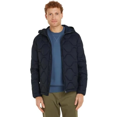 Abbildung von Tommy Hilfiger Onion Hooded Jacket Übergangsjacke, Herren, Größe: Large, Desert sky
