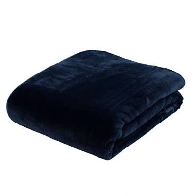 Abbildung von Gözze Premium Cashmere Feeling Wohn und Kuscheldecke, 500 g/m², 180 x 220 cm Marine
