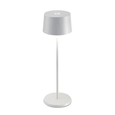 Abbildung von Zafferano Olivia 3K Akku Tischlampe IP65 weiß