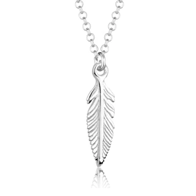 Abbildung von Elli BOHO Feather Halskette, Damen, Größe: 45, Silber