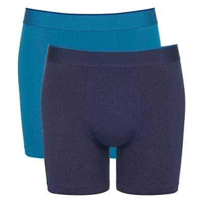 Abbildung von Sloggi LONG 2ER PACK EVER AIRY Panties, Herren, Größe: Large, Blue dark combination