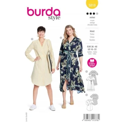 Abbildung von Burda Schnittmuster, 5819, Kleid [Damen, Gr. 36 48], Level 3 mittel