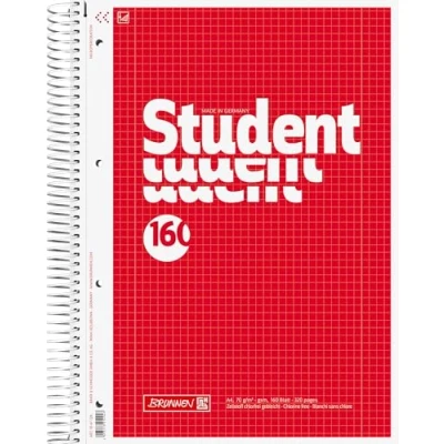 Abbildung von Brunnen Notepad, Wood Free Paper, 70 g/m², A4, Square Ruled with 2 Margins, White160 Sheets