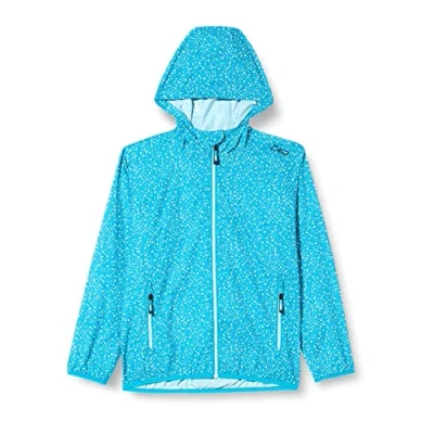 Abbildung von CMP Kinder Regenjacke mit fester Kapuze, hawaiisch, 176