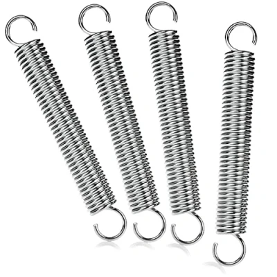 Abbildung von com four® 4X Spannfeder mit Doppelhaken Sprungfeder für Zelt, Markise, Wohnwagen Befestigungs Zubehör Trampolin Zugfeder Sonnensegel Stahlfeder (4 Stück Spannfeder)