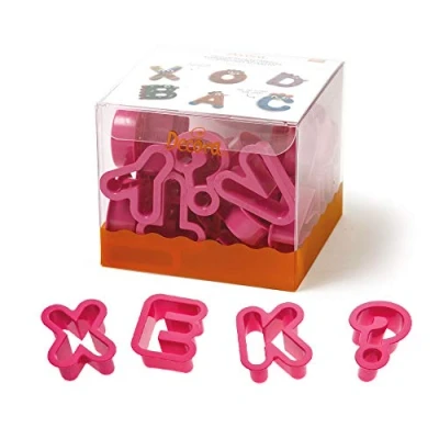 Abbildung von Decora KIT 27 Cookie Cutters DIM. 5,2 x H 2,2 cm Ausstechformen Alphabet Set, Kunststoff, Rose, 13.5 15