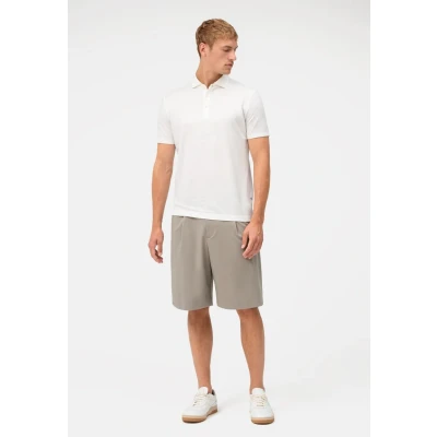 Abbildung von OLYMP Herren Polo Shirt Langarm Casual.Wirk,Einfarbig,Regular fit,Weiss 00,XL