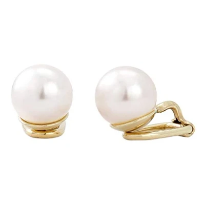 Abbildung von Traveller Ohrclip Damen Goldfarben Perle 10 mm Creme 22kt vergoldet 714010