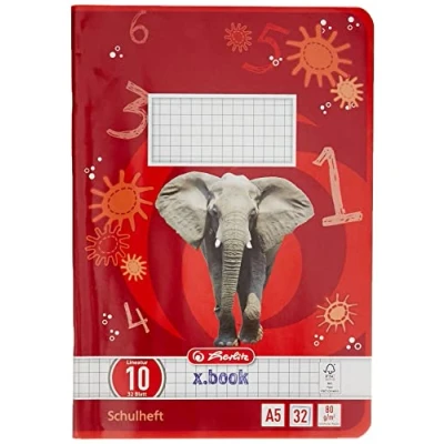Abbildung von Herlitz Heft A5 Lineatur 10, holzfreies Papier, kariert mit Rand, 80 g/m², 32 Blatt, weiß