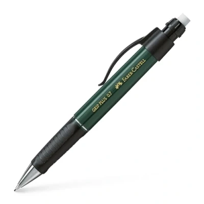 Abbildung von FABER CASTELL 130700 Druckbleistift GRIP PLUS, Minenstärke: 0,7 mm, Schaftfarbe: grün metallic