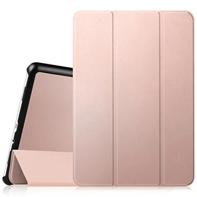 Abbildung von Fintie Hülle für Samsung Galaxy Tab A 9.7 Zoll T550N / T555N Tablet PC Ultra Schlank Superleicht Ständer SlimShell Cover Schutzhülle Etui mit Auto Schlaf/Wach Funktion, Roségold