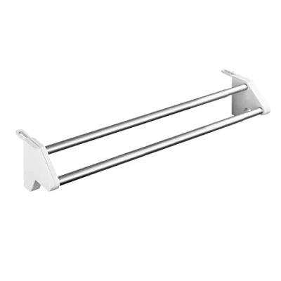 Abbildung von WENKO Heizkörper Wäschetrockner Twin, stabiler zum Einhängen an den Heizkörper, Länge: 2 x 60 cm, universell einsetzbar, aus rostfreiem Aluminium, Maße (B H T): 13 11,5 cm