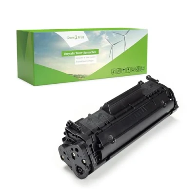 Abbildung von Green2Print Toner schwarz 2000 Seiten ersetzt HP Q2612A, 12A passend für Laserjet 1010, 1012, 1015, 1018, 1020, 1022NW, 1022N, 1022, 3015, 3020, 3030, 3050z, 3050, 3052, 3055, M1005, M1319F