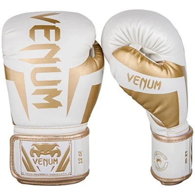 Abbildung von Venum, Elite Boxhandschuhe, Unisex Erwachsene, 14 Oz, Weiß/Gold