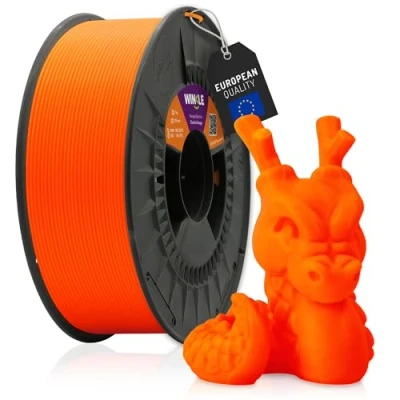 Abbildung von WINKLE PLA HD Fluoreszent Filament 1.75mm Elektrisch Orange, 1kg Spule, 3D Drucker Kompatibel mit FDM Druckern, Druckmaterialien, Maßgenauigkeit +/ 0.05mm, Leicht zu Bedrucken