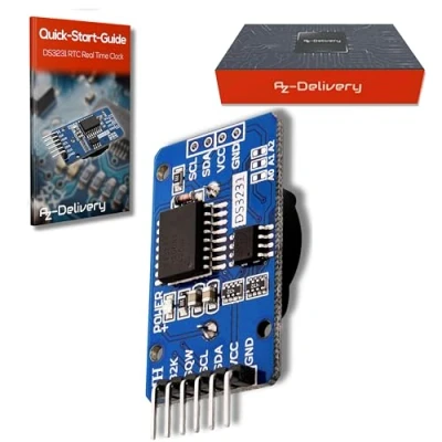 Abbildung von AZDelivery Real Time Clock RTC kompatibel mit DS3231 I2C Echtzeituhr Arduino und Raspberry Pi inklusive E Book!