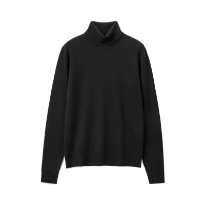 Abbildung von United Colors of Benetton Merino Turtleneck Strickpullover Strickpullover, Damen, Größe: 32, Black