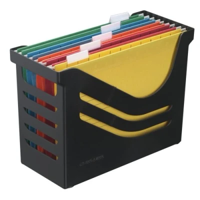 Abbildung von Re Solution Office Box, Jalema 2658026998, Hängeregister inklusiv 5 Hängemappen A4, farbig sortiert, schwarz