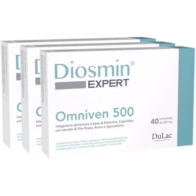 Abbildung von Dulàc Hämorrhoiden und Venen Tabletten mit Diosmin, Hesperidin, Red Vine Flavonoiden, 120 für Hämorrhoiden, Krampfadern, geschwollene Beine Geplatzte Kapillaren Omniven 500