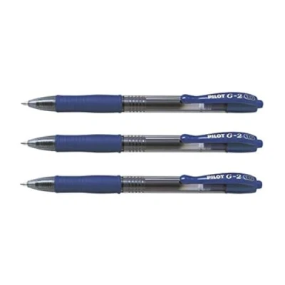 Abbildung von Pilot 6 Stück Tintenroller Gelschreiber G2 10 Breite Spitze 1 mm blau