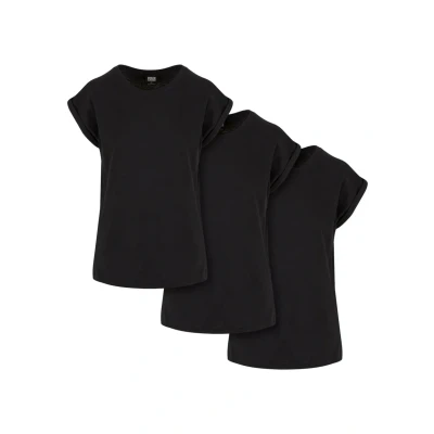 Abbildung von Urban Classics Extended Shoulder 3 PACK Tshirt basic, Damen, Größe: 5XL, black