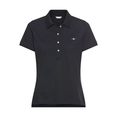 Abbildung von GANT SLIM Sheild CAP Sleeve Poloshirt, Damen, Größe: XS, Evening blue