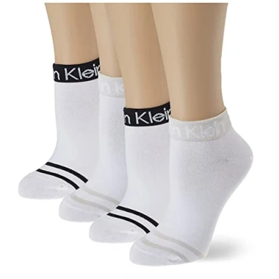 Abbildung von Calvin Klein Underwear Quarter 4 Socken, Damen, Größe: One Size, White